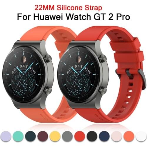 Watch Band 22mm Soft Silicone Strap For Huawei GT 2 GT2 Pro Watch Strap Replacements Amazfit GTR 47mm Watch Strap Bracelet Belt