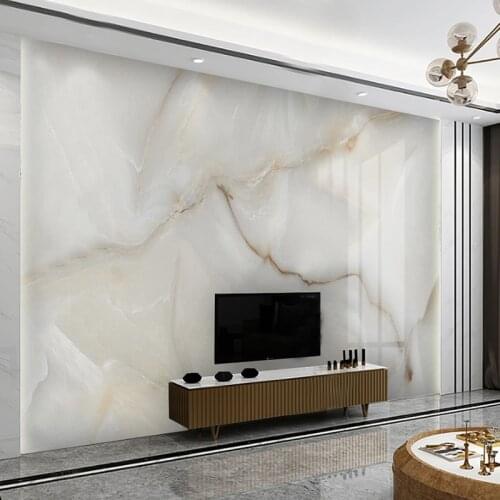 Modern Simple White Marble Pattern Photo Wall Mural Wallpapers Roll 3D Living Room Bedroom Background Wall Decor Covering Fresco