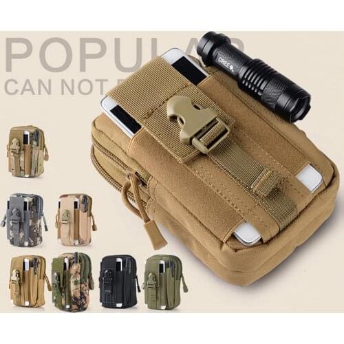 Tactical Gear Multi-function 6 Inches Phone Mobile Waist Bags Men Outdoor Sport Casual Mini Waterproof Pack Purse Camping Hiking