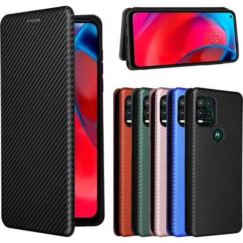 Vintage Carbon Fiber Case For Motorola Moto G Stylus 5G Flip Leather Wallet Phone Cover For Motorola Moto G Stylus 5G Case