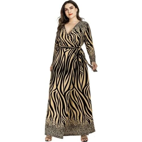 Female Fashion Long Sleeve Spring Dresses Woman Plus Size 6xl Dress Woman Casual V-neck Vestido