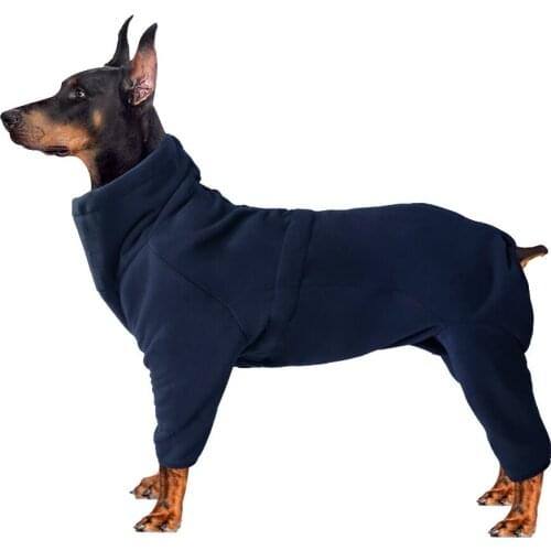Winter Dog Overalls Four Legs Pajamas Warm Tight Clothes for Small Big Dogs Outdoor Walk Fleece Jumpsuit Pet Costume Coat