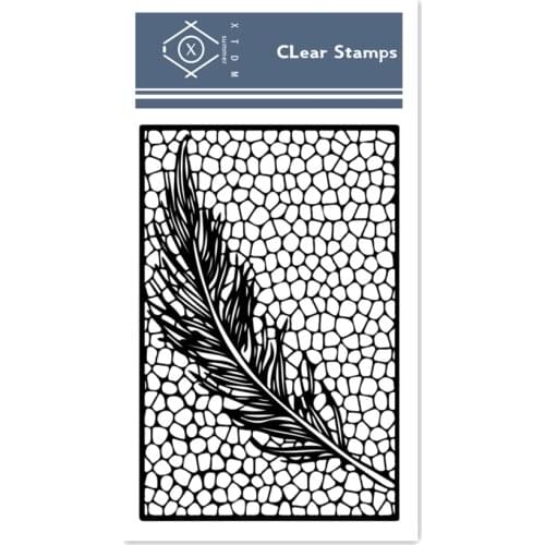 11x16CM Glass feathers transparent seal clear stamps silicone seal roller stamps DIY scrapbook album / card production