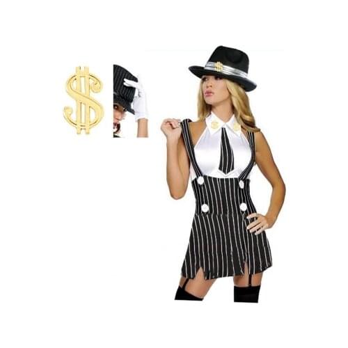 1920s Charleston 20s Chicago Gangster Fancy Dress Party Costume Gangster Girl Chicago Mob Charleston Costume