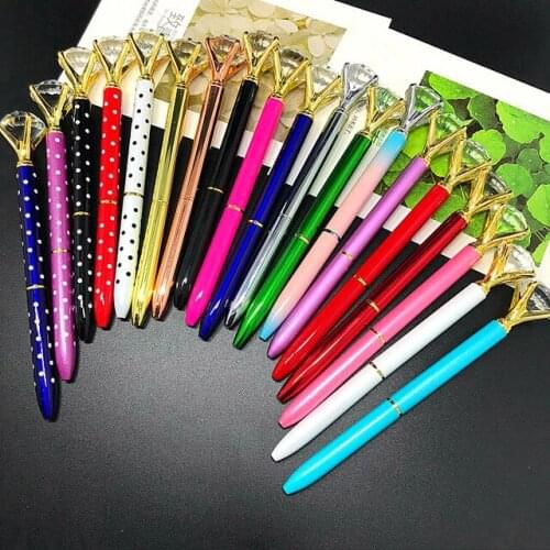 500pcs / batch of diamond pen large gem crystal gift pen pearl gift pen Holiday gift DHL free delivery