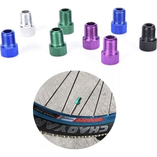 6 Pcs Aluminum Valve PRESTA to SCHRADER Converter Car Valve Adapter Bicycle Bike