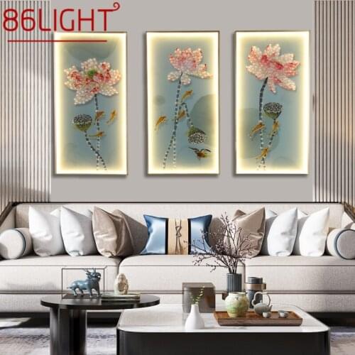 86LIGHT Wall Sconces Light Three Pieces Suit Lamps Lotus Figure LED Contemporary Creative For Home