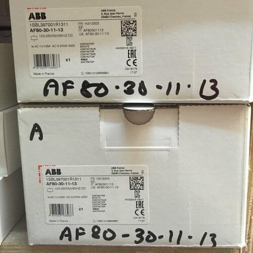 ABB 3-ploe contactors AF series AC/DC operated 1NC+1NO 80A 37kw AF80-30-11-13 AF80-30-11-14