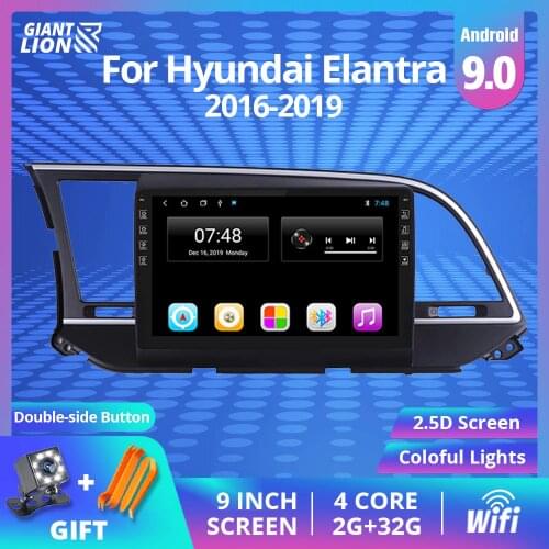 2din Android 9.0 Car Radio For Hyundai Elantra 2016-2019 Car Multimedia Video Player Navigation 2 Din Stereo Autoradio