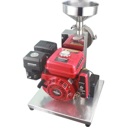 High Quality Stainless Steel Electrical Ignition Gasoline Mill Flow Type Corn Grain Grinder