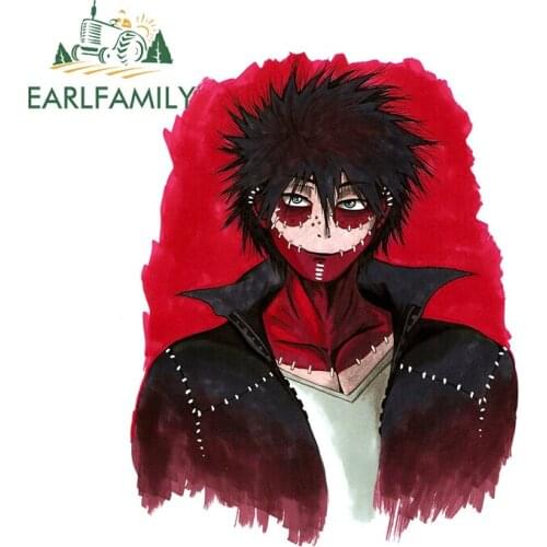 EARLFAMILY 13cm x 10.2cm for My Hero Academia Dabi Waterproof Funny Car Stickers Refrigerator Decal Windows Laptop Car Styling
