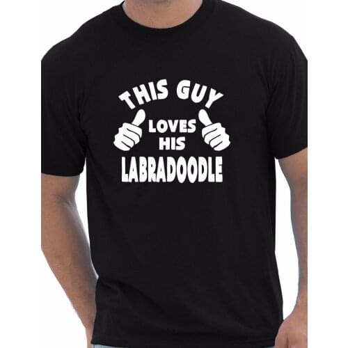 This Guy Loves His Labradoodle Dog Pet Gift Unisex T-Shirt More Size and Colors-A647