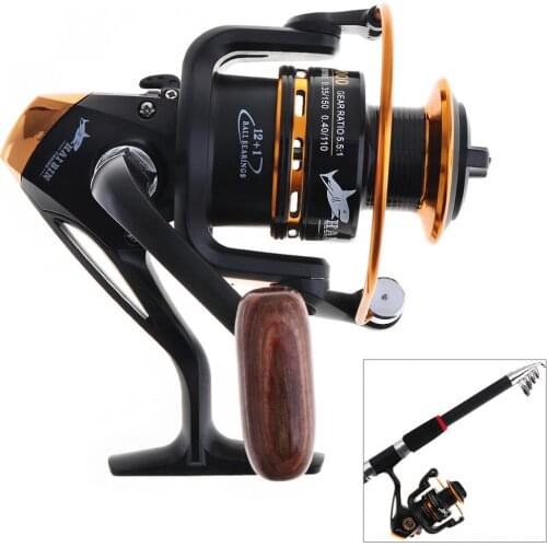 4000 Metal Spinning Reel(Gapless) 12+1BB 5.1:1 Carp Fishing Reel Wheel Tackle for Ocean Boat Fishing
