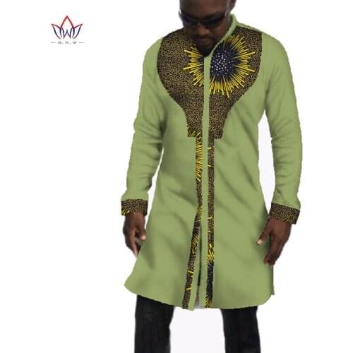 Autumn New Design Male Shirt Men Shirt Long Sleeve Dashiki African Print Men Shirts Long Shirt Mens African Clothing 6XL WYN53