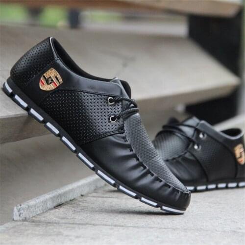 2019 Spring New Korean Mens Foot Breathable Shoes Mens Shoes Casual Shoes Driving Shoes Leather Shoes Men