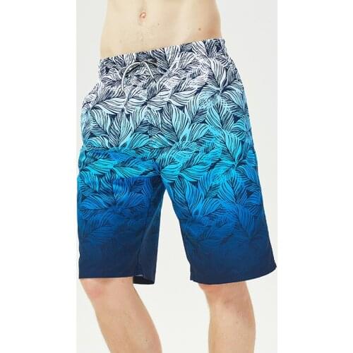 Mens Beach Shorts Gradient Color Plus Size Quick Drying Swimming Accessories Board Shorts For Surfing Swimming Banador Hombre