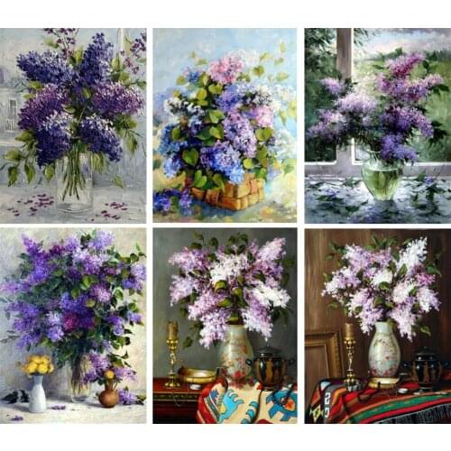 5D DIY Diamond Painting Rhinestone Picture Flower Cross Stitch Kit Full Diamond Embroidery Gift Mosaic Mosaic Home Decoration