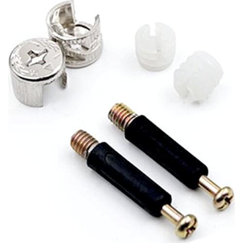 10/20/50/100Pc 3 in 1 Furniture Connecting Hardware Set Cam Screw Eccentric Wheel Nut Cam Lock Nut for Wardrobe Splicing Cabinet