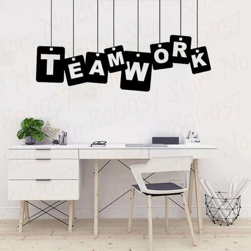 Teamwork Qualities Wall Sticker Decal Team Work Sticker Office Wall Decoration Medium office Teamwork wall decal WL813