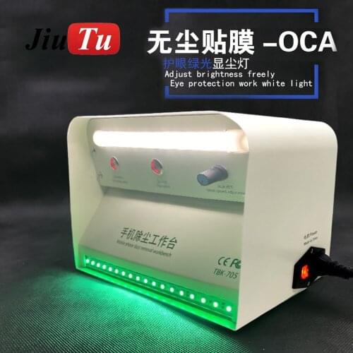 Small Dust Free Room With LED Lamp For Front Glass Screen Reparing Mobile Phone Dust Removal Workbench