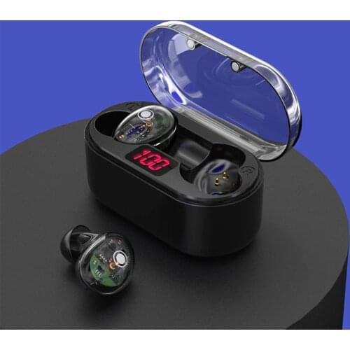 Transparent Explore Version X7 Bluetooth Earphone With LED Power Display Portable True Wireless V5.0 Earbuds For Mobilephone