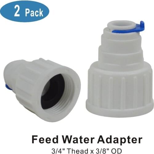 Feed Water Connection Fitting 3/4" bsp to 3/8" Pushfit Connector for Fridge Freezer water filter plumbing or water systems