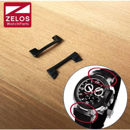 Steel black watch band cover parts for tissot t-race t-sport T048 watch strap belt T048.417.27.057.06 T048.417.27.057.00