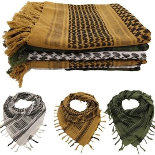 Tactical Keffiyeh Shemagh Hunting Army Military Desert Arab Scarf Shawl Neck Cover Head Wrap Hiking Airsoft Shooting Accessories