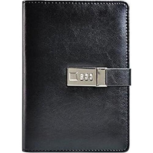 TATCAT Vintage PU Leather A5 Personal Wirebound Diary Book With Lock Business Planner Agenda Notebook TPN014