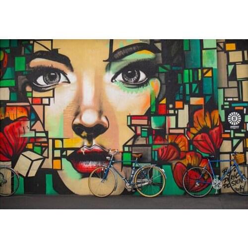 Bicycle Beauty Needlework Diamond Embroidery 5D DIY Round Diamond Painting Mosaic Full Square Cross Stitch Beautiful Women Face