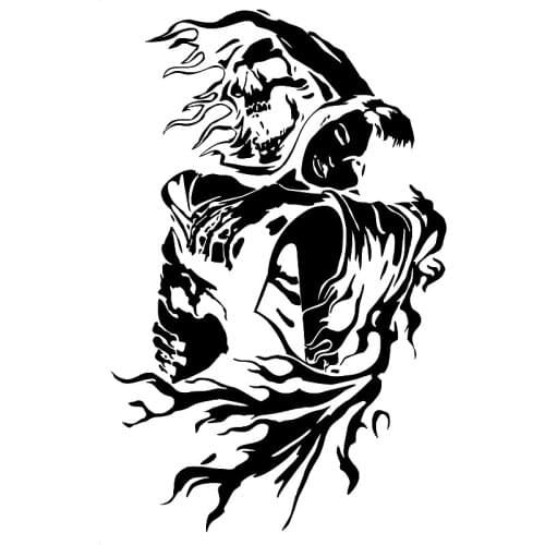 20*12.9cm Grim Reaper Skull Girl Funny Car Window Bumper Novelty JDM Drift Vinyl Decal Sticker