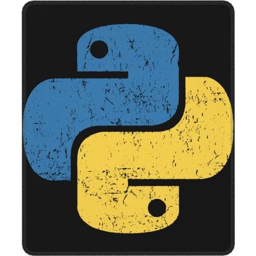 Vintage Python Awesome Mouse Pad Distressed Programming Programmer Developer Non-Slip Mat Pads Rubber PC Table Decoration Cover