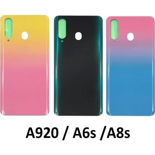 50pcs/lot,Back Glass Rear Cover For Samsung Galaxy A6S A9 2018 A920 Battery Door Housing Battery Back Cover With Adhesive