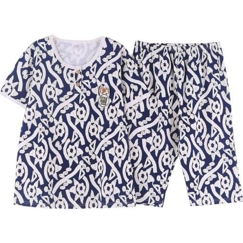 Women Clothes Big Size M-4XL Summer Pajamas Short-sleeved Knit Pure Cotton Girl Fashion Casual Outerwear Sleepwear Night Suit