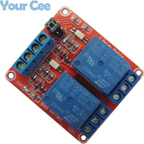 5V 2 Channel 2 Road Relay Module with Optocoupler Isolation Supports High and Low Level Trigger