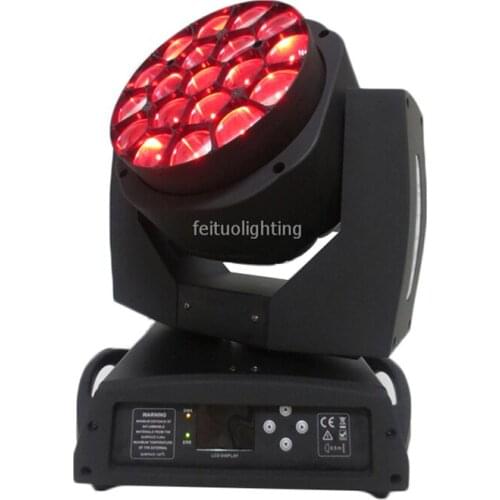 2pcs Big eyes clay paky 19 leds rgbw 4in1 moving head led beam free shipping