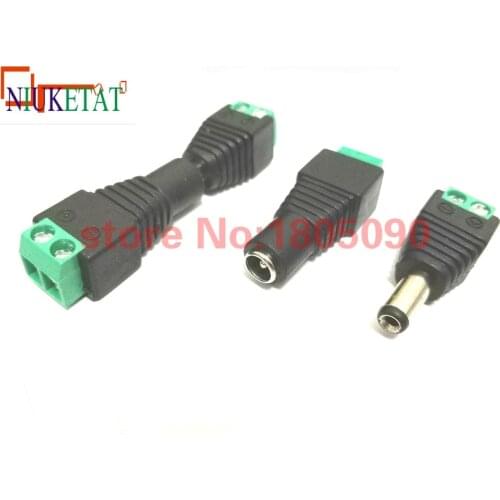 20pcs CCTV Cameras 5.5mm*2.1mm Female Male DC Power Plug Adapter 5.5*2.1mm (10pcs Female + 10pcs male) 5.5x2.1mm DC connector