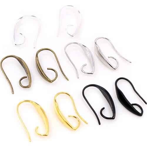 20x11mm 10pcs High Quality 5 Colors Plated Brass French Earring Hooks Wire Earrings Clasps Settings Base Settings Whole Sale