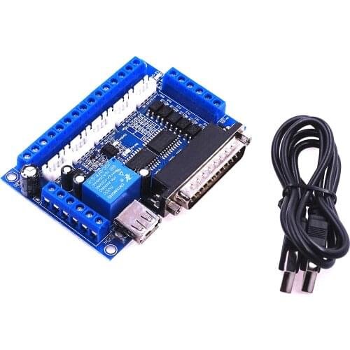 5 axis cnc trailing plate stepper motor module optocoupler engraving machine plate 12v-24v with usb cable