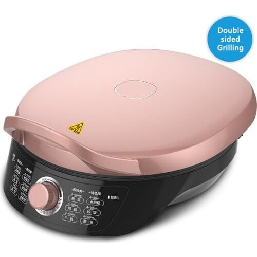 Non-stick Electric Crepe Maker Aluminum Pan Frying Pan Stove with Dual Temperature Adjustable Temperature Control LED Indicator