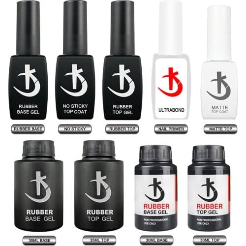 KODI Base and Top Coat for Gel Polish Acid free Primer Varnish Hybrid Semi Permanent Lot Matte Top for Nails Thick Rubber Base