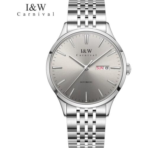 Carnival Brand Luxury Business Watch Man Fashion Waterproof Sapphire Calendar Automatic Mechanical Wristwatch Relogio Masculino