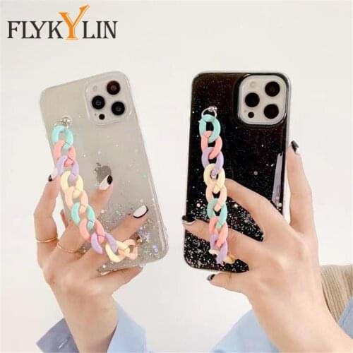 Luxury Rainbow Bracelet Phone Case For P40 Lite P30 P20 Pro Mate 10 Lite 20 30 40 Pro P Smart 2019 2020 Soft Silicon Chain Cover