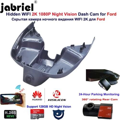 For Ford Focus for Ford Focus mk4 2018 2019 2020 2021 2022 2K 1440P Hidden Wifi 24H Hisilicon Dash Cam Camera Car DVR Recorder