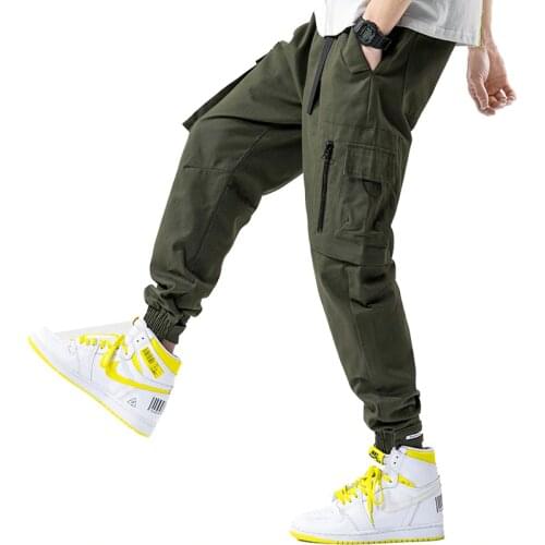 Men Harem Joggers Black Joggers Pants 2020 Mens Big Pockets Ankel Cargo Pants Male Autumn Streetwear Overalls Sweatpants