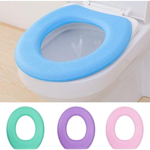 EVA Waterproof Toilet Seat Cover Mat for Home Decor Reusable Soft Closestool Mat Seat Case Bathroom Toilet Lid Cover Accessories