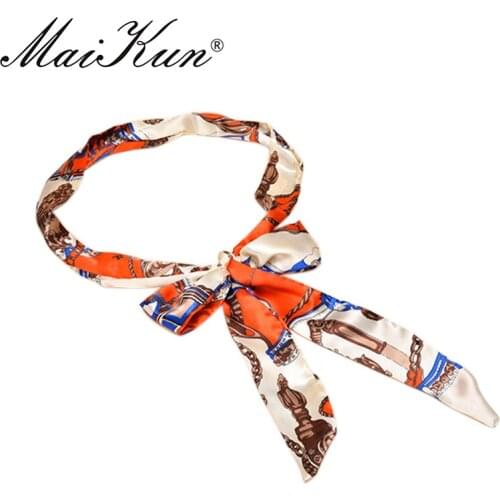 Maikun Fashion Silk Dress Belts for Women Self Tie Wrap Around Waistband All-match Female Belts Cummerbunds