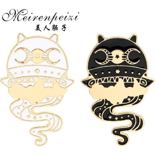 New Arrival Cartoon Enamel Pin Ghost Brooches Denim Shirt Lapel Pins Badge Jewelry