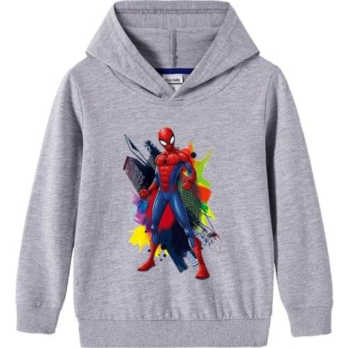 Autumn Kids Clothes Toddler Boys Spiderman Hooded Sweatshirts Spring Teen Children Sport Tops Casual Little Girls Hoodies Coat
