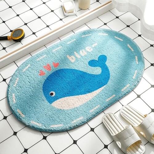 Oval Dolphin Welcome Entrance Doormats Carpets Rugs Floor Stair Kitchen Hallway Non-Slip Rainbow Gamer For Home Bath Living Room